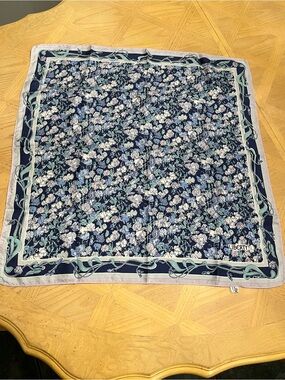 Liberty of London / Liberty Navy Blue Floral Silk Scarf